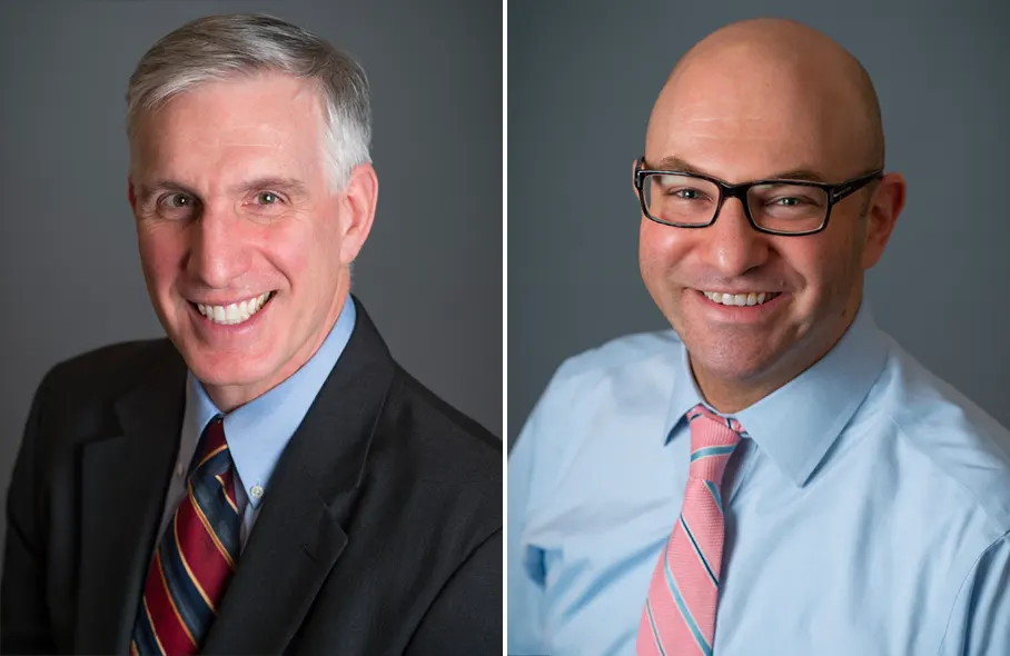 A split photo of two Leever doctors